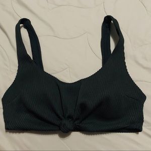 Hollister black ribbed bikini top